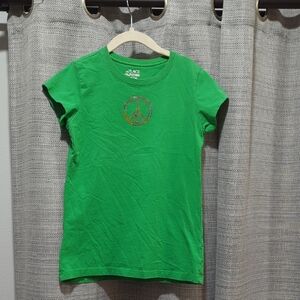 Peace Sign Green Kids T-Shirt